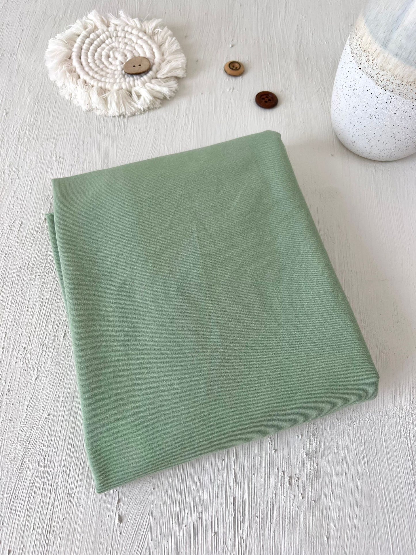French Terry vintage green - 0,5m